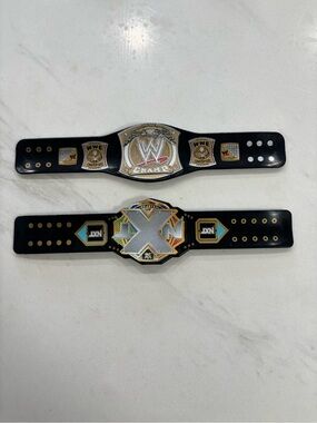 WWE Spinner & NXT 2.0 Championship Finger Belts Lot Mattel Scale